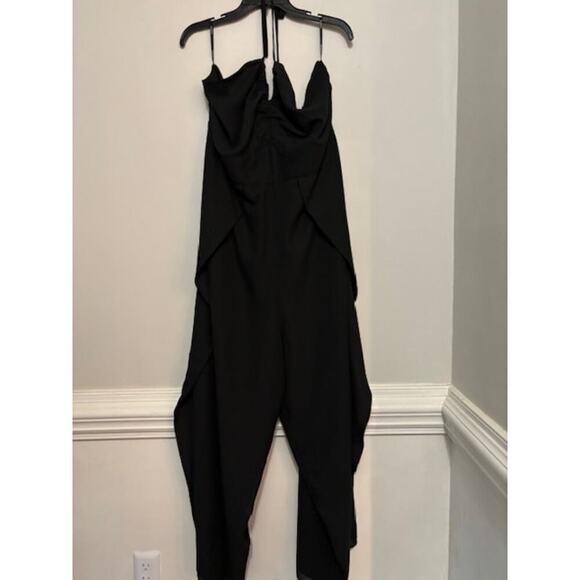 ELOQUII Jumpsuit Romper Plus Size 20 Black Halter Date Night Out Wedding NWT - Picture 2 of 7